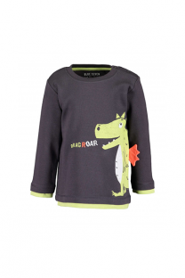 Happy Giraffe Blue Seven - Pamučna dukserica sa printom aligatora