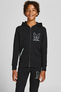Happy Giraffe Jack & Jones - Crna dukserica sa printom psa