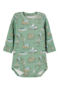 Happy Giraffe NAME IT - Pamučni bodi sa aplikacijom šume i životinja 102583