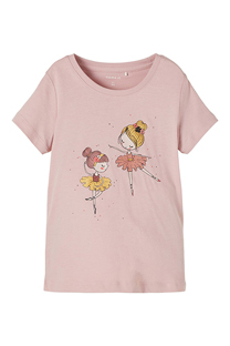 Happy Giraffe NAME IT - Majica kratkih rukava pastelno roze boje 102855