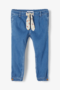Happy Giraffe NAME IT - Teksas pantalone sa cvetnim pojasom. 103439