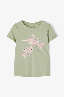 Happy Giraffe NAME IT - Pamučna majica sa motivom ribica 103644