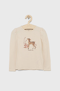 Happy Giraffe NAME IT - Dukserica bež boje sa printom