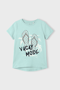 Happy Giraffe NAME IT - Svetlo plava majica sa printom