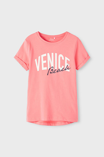 Happy Giraffe NAME IT - Roze majica sa printom