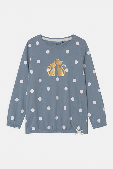 Blue Seven - Pamučna majica sa zlatnim macama Happy Giraffe