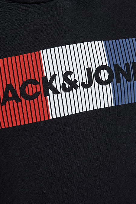 Jack & Jones - Crna dukserica sa printom Happy Giraffe