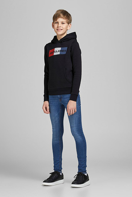 Jack & Jones - Crna dukserica sa printom Happy Giraffe