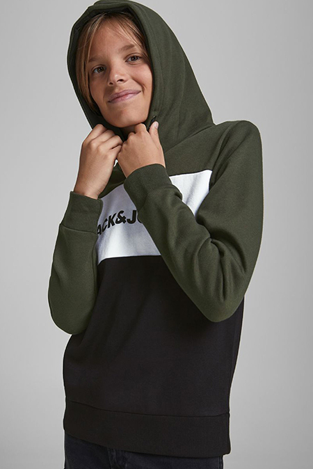 Jack & Jones - Trobojna dukserica sa printom Happy Giraffe