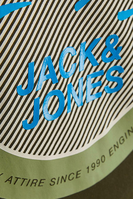 Jack & Jones - Tamno zelena majica sa printom Happy Giraffe