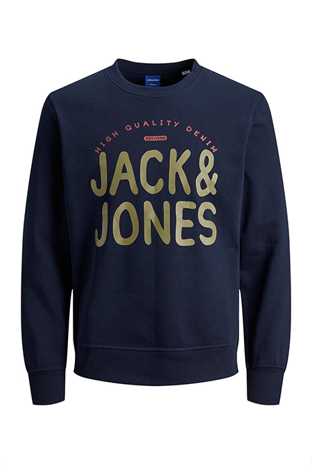 Jack & Jones - Tamno plava dukserica sa printom Happy Giraffe
