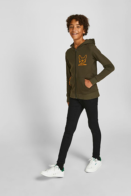 Jack & Jones - Crne farmerke Happy Giraffe