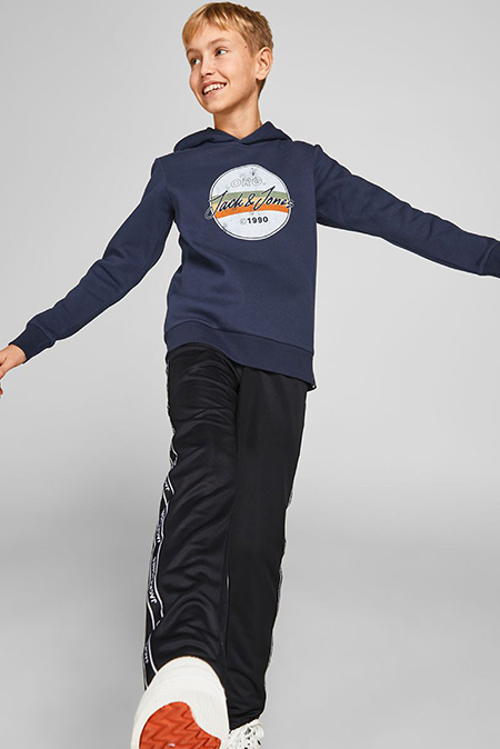 Jack & Jones - Tamno plava dukserica sa printom Happy Giraffe