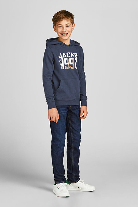Jack & Jones - Tamno plava dukserica sa printom Happy Giraffe