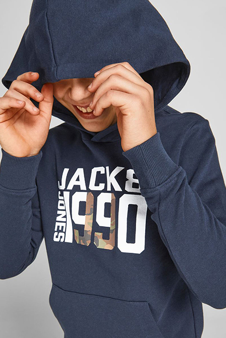 Jack & Jones - Tamno plava dukserica sa printom Happy Giraffe