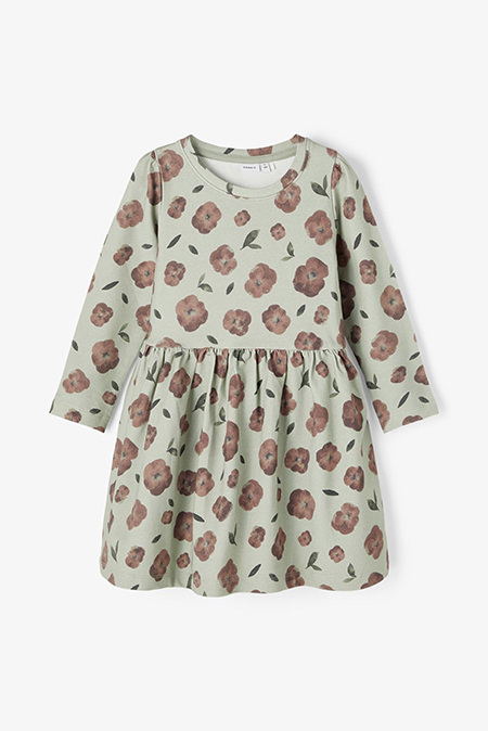 NAME IT - Zelena haljina sa cvetnim dezenom 103542 Happy Giraffe