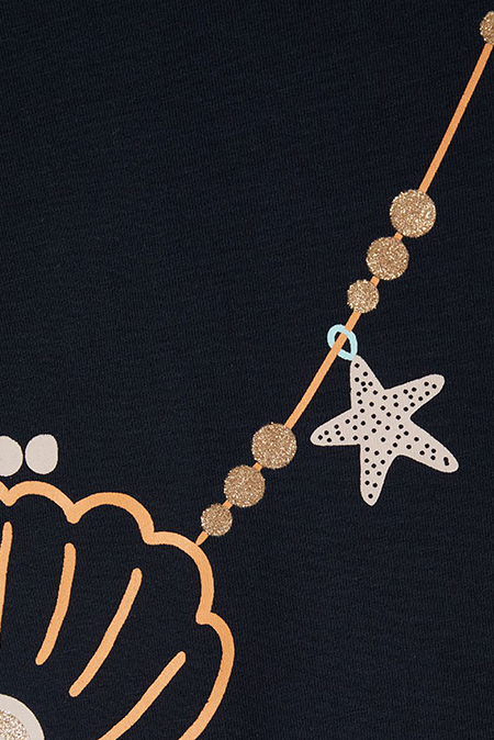 NAME IT - Pamučna majica sa motivom školjki 103655 Happy Giraffe