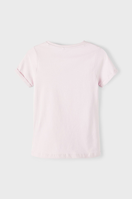 NAME IT - Roze majica sa printom lišća Happy Giraffe