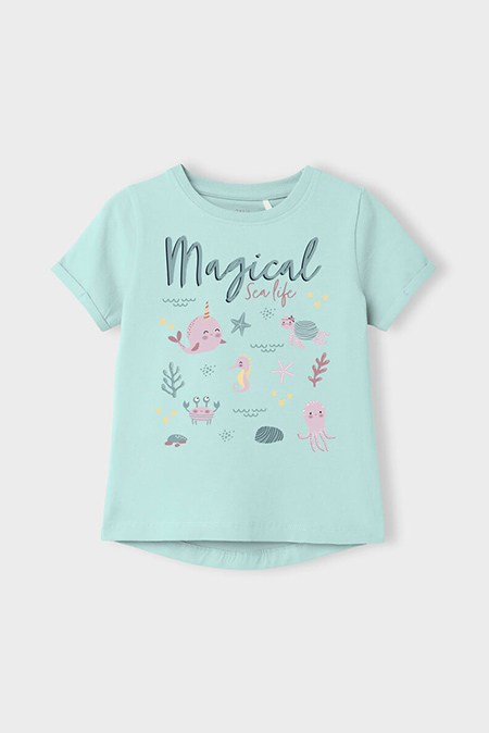 NAME IT - Majica sa printom morskih životinja Happy Giraffe