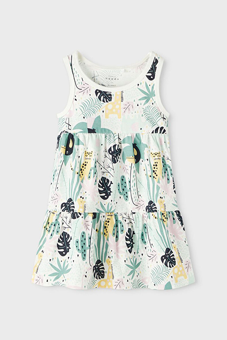 NAME IT - Haljina sa printom lišća Happy Giraffe